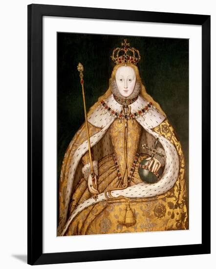 Queen Elizabeth I in Coronation Robes, circa 1559-null-Framed Giclee Print