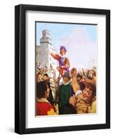 Queen Elizabeth I Making Her Armada Speech-C.l. Doughty-Framed Giclee Print