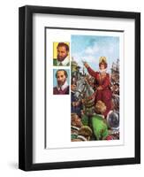 Queen Elizabeth I's Armada Speech-Clive Uptton-Framed Premium Giclee Print