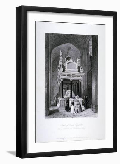 Queen Elizabeth I's Tomb, Henry VII Chapel, Westminster Abbey, London, C1840-William Radclyffe-Framed Giclee Print