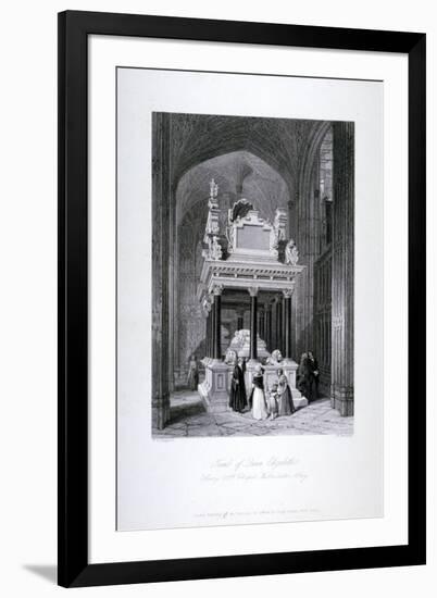 Queen Elizabeth I's Tomb, Henry VII Chapel, Westminster Abbey, London, C1840-William Radclyffe-Framed Giclee Print