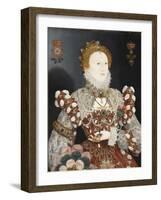 Queen Elizabeth I - the Pelican Portrait, C.1574-Nicholas Hilliard-Framed Giclee Print