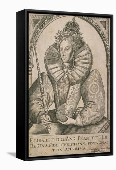 Queen Elizabeth I with Sceptre and Orb, C1650-null-Framed Stretched Canvas