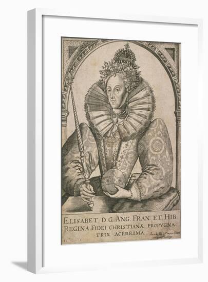 Queen Elizabeth I with Sceptre and Orb, C1650-null-Framed Giclee Print