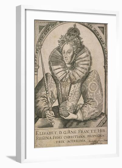 Queen Elizabeth I with Sceptre and Orb, C1650-null-Framed Giclee Print