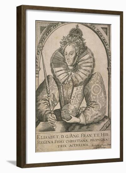 Queen Elizabeth I with Sceptre and Orb, C1650-null-Framed Giclee Print