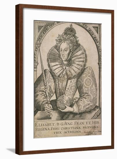 Queen Elizabeth I with Sceptre and Orb, C1650-null-Framed Giclee Print