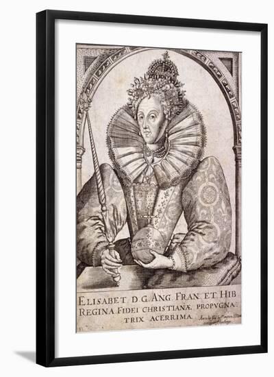 Queen Elizabeth I with Sceptre and Orb, C1650-null-Framed Giclee Print