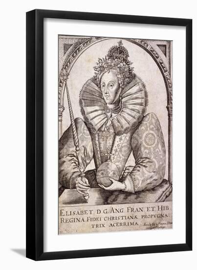 Queen Elizabeth I with Sceptre and Orb, C1650-null-Framed Giclee Print