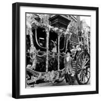 Queen Elizabeth I1 and Prince Philip June 1977 on Their Way to St Pauls For Thanks Giving Service-null-Framed Photographic Print