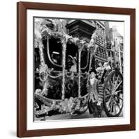 Queen Elizabeth I1 and Prince Philip June 1977 on Their Way to St Pauls For Thanks Giving Service-null-Framed Photographic Print