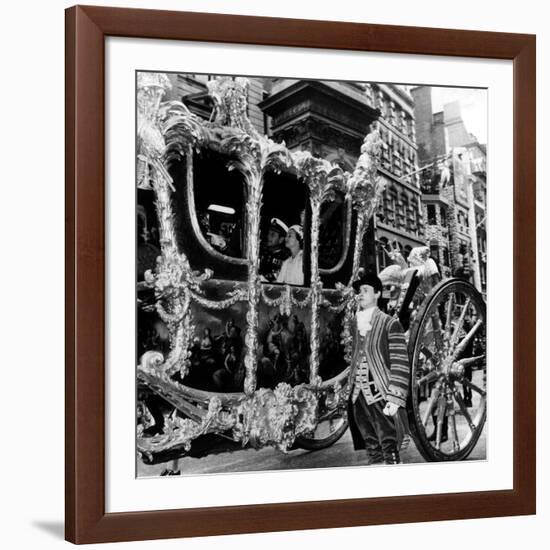 Queen Elizabeth I1 and Prince Philip June 1977 on Their Way to St Pauls For Thanks Giving Service-null-Framed Photographic Print