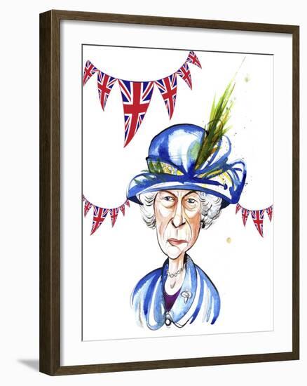 Queen Elizabeth II 2012, diamond jubilee, by Neale Osborne-Neale Osborne-Framed Giclee Print