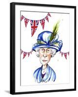 Queen Elizabeth II 2012, diamond jubilee, by Neale Osborne-Neale Osborne-Framed Giclee Print