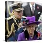 Queen Elizabeth II and Prince Philip Arrive for Remembrance Day Service, Westminster Abbey, London-null-Stretched Canvas