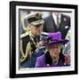 Queen Elizabeth II and Prince Philip Arrive for Remembrance Day Service, Westminster Abbey, London-null-Framed Photographic Print