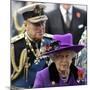 Queen Elizabeth II and Prince Philip Arrive for Remembrance Day Service, Westminster Abbey, London-null-Mounted Photographic Print