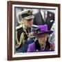 Queen Elizabeth II and Prince Philip Arrive for Remembrance Day Service, Westminster Abbey, London-null-Framed Photographic Print