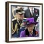 Queen Elizabeth II and Prince Philip Arrive for Remembrance Day Service, Westminster Abbey, London-null-Framed Photographic Print