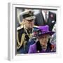 Queen Elizabeth II and Prince Philip Arrive for Remembrance Day Service, Westminster Abbey, London-null-Framed Photographic Print