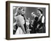 Queen Elizabeth II and Prince Philip at BBC Lime Grove Studios with actress Sally Barnes-Associated Newspapers-Framed Photo