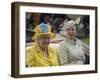 Queen Elizabeth II and Princess Anne at Ascot-Associated Newspapers-Framed Photo