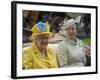 Queen Elizabeth II and Princess Anne at Ascot-Associated Newspapers-Framed Photo