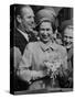 Queen Elizabeth II and The Duke of Edinburgh laughing-Associated Newspapers-Stretched Canvas