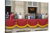 Queen Elizabeth II and the Royal family on the balcony of Buckingham Palace-Associated Newspapers-Stretched Canvas