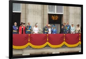 Queen Elizabeth II and the Royal family on the balcony of Buckingham Palace-Associated Newspapers-Framed Photo