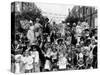 Queen Elizabeth II at a Street Party in Fancy Dress in Methley Street and Radcot Street in London-null-Stretched Canvas