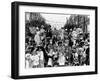 Queen Elizabeth II at a Street Party in Fancy Dress in Methley Street and Radcot Street in London-null-Framed Photographic Print