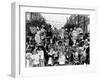 Queen Elizabeth II at a Street Party in Fancy Dress in Methley Street and Radcot Street in London-null-Framed Photographic Print