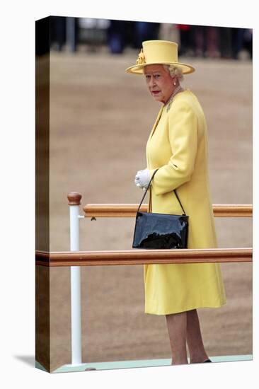 Queen Elizabeth II at her Annual Birthday Parade Trooping the Colour-null-Stretched Canvas