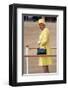 Queen Elizabeth II at her Annual Birthday Parade Trooping the Colour-null-Framed Art Print