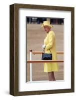 Queen Elizabeth II at her Annual Birthday Parade Trooping the Colour-null-Framed Art Print