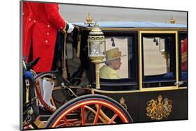 Queen Elizabeth II at her Annual Birthday Parade Trooping the Colour-null-Mounted Art Print