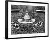 Queen Elizabeth II Coronation, crowds at Buckingham Palace-Associated Newspapers-Framed Photo