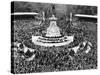 Queen Elizabeth II Coronation, crowds at Buckingham Palace-Associated Newspapers-Stretched Canvas