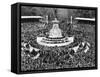 Queen Elizabeth II Coronation, crowds at Buckingham Palace-Associated Newspapers-Framed Stretched Canvas