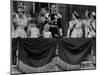 Queen Elizabeth II Coronation, group appearance on balcony-Associated Newspapers-Mounted Photo