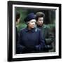 Queen Elizabeth II Greets Local Residents and Lays a Wreath of Flowers along the Road-null-Framed Photographic Print