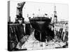 Queen Elizabeth II in Dry Dock at Southampton-null-Stretched Canvas