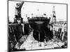 Queen Elizabeth II in Dry Dock at Southampton-null-Mounted Photographic Print