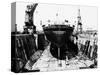 Queen Elizabeth II in Dry Dock at Southampton-null-Stretched Canvas