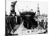 Queen Elizabeth II in Dry Dock at Southampton-null-Stretched Canvas