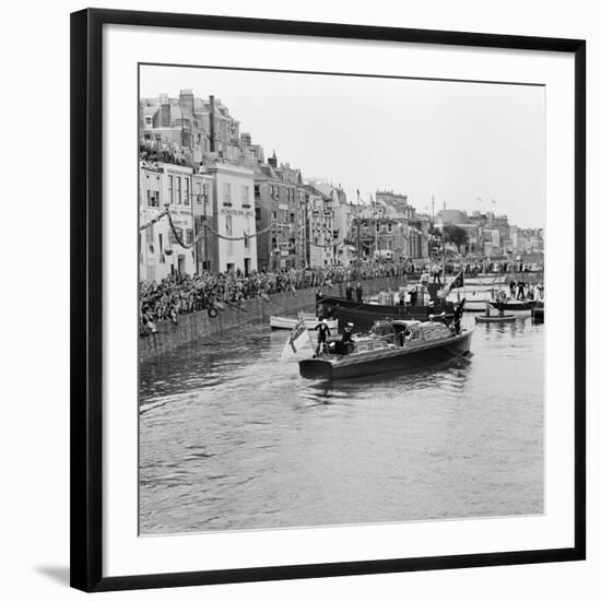 Queen Elizabeth Ii in Guernsey, 1957-Malcolm MacNeil-Framed Photographic Print