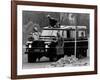 Queen Elizabeth II Looks on as Prince Edward Plays on the Roof of Their Land Rover-null-Framed Photographic Print