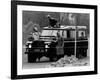 Queen Elizabeth II Looks on as Prince Edward Plays on the Roof of Their Land Rover-null-Framed Photographic Print