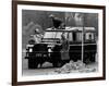 Queen Elizabeth II Looks on as Prince Edward Plays on the Roof of Their Land Rover-null-Framed Photographic Print